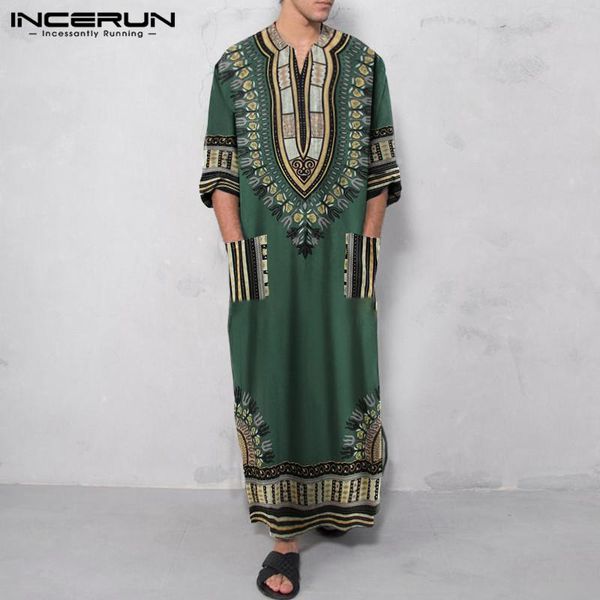 muslim kaftan men printing robes v neck long sleeve pockets ethnic vintage caftan islamic arabic mens jubba thobe incerun s-5xl clothing, Red
muslim kaftan men printing robes v neck long sleeve pockets ethnic vintage caftan islamic arabic mens jubba thobe incerun s-5xl clothing, Red