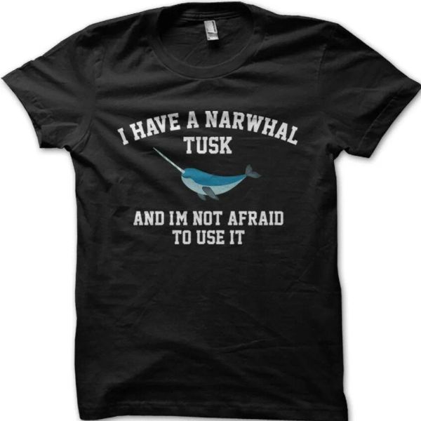 i have a narwhal tusk polish hero printed t-shirt 9067, White;black 
i have a narwhal tusk polish hero printed t-shirt 9067, White;black