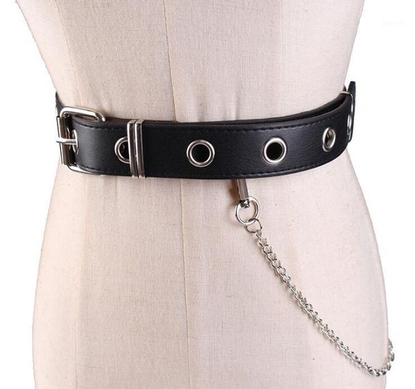 belts 2021 ring ladies belt chain punk style air eye decoration concave modeling1, Black;brown
belts 2021 ring ladies belt chain punk style air eye decoration concave modeling1, Black;brown