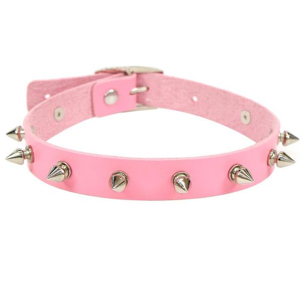 pink spike rivets rock gothic men women pu leather rivet choker neck punk necklace party jewelry chokers, Golden;silver
pink spike rivets rock gothic men women pu leather rivet choker neck punk necklace party jewelry chokers, Golden;silver