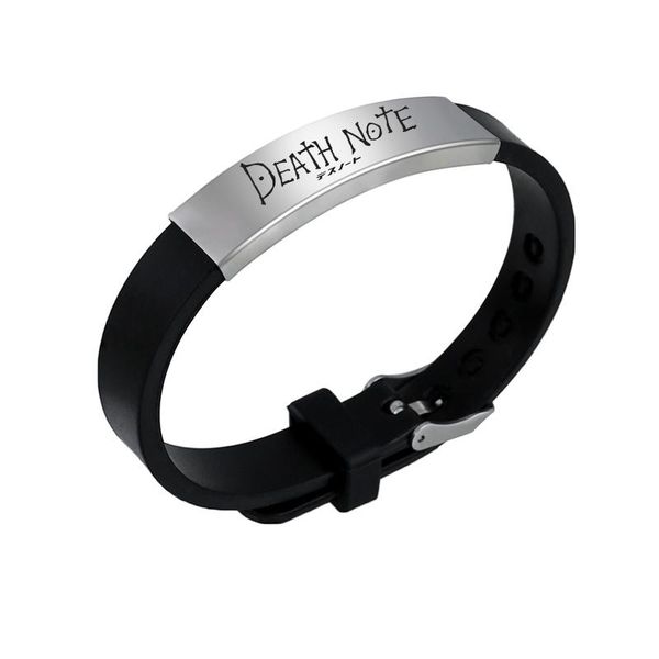 charm bracelets anime death note silicone for women men jewelry couple bracelet pulseras friends gift, Golden;silver
charm bracelets anime death note silicone for women men jewelry couple bracelet pulseras friends gift, Golden;silver