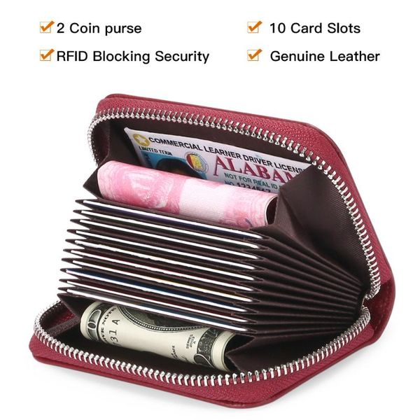 wallets genuine leather rfid min purse with slot pocket pebbled leathe organ bag coin card holder short wallet for women men, Red;black
wallets genuine leather rfid min purse with slot pocket pebbled leathe organ bag coin card holder short wallet for women men, Red;black