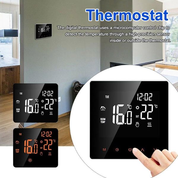 smart home control touch screen floor thermostat bedroom temperature controller digital lcd display el electric heating programmable
smart home control touch screen floor thermostat bedroom temperature controller digital lcd display el electric heating programmable