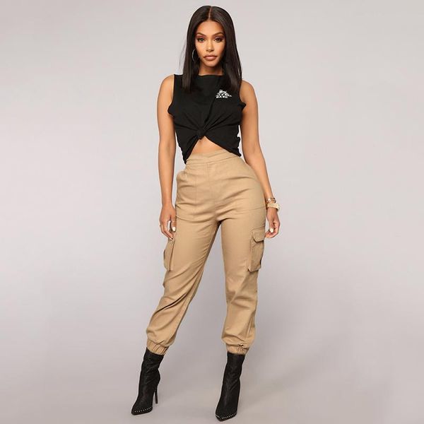 women's pants & capris spring high waist cargo 2021 winter sports loose harajuku elastics trousers, Black;white
women's pants & capris spring high waist cargo 2021 winter sports loose harajuku elastics trousers, Black;white