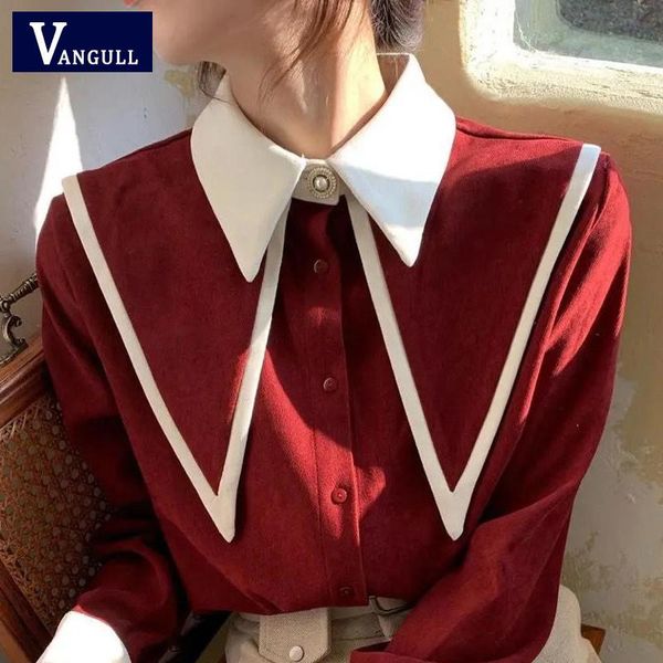 women's blouses & shirts vangull fashion patchwork chiffon women elegant loose long sleeve single breasted turn-down collar spring, White
women's blouses & shirts vangull fashion patchwork chiffon women elegant loose long sleeve single breasted turn-down collar spring, White