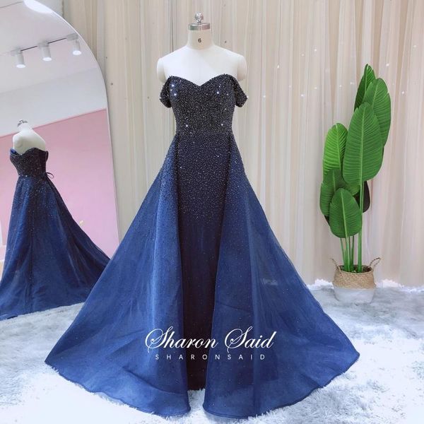 luxury dubai navy blue evening dresses with overskirt 2021 elegant off shoulder women engagement dress for wedding party gowns, White;black
luxury dubai navy blue evening dresses with overskirt 2021 elegant off shoulder women engagement dress for wedding party gowns, White;black