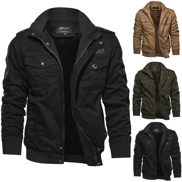 men's jackets autumn military jacket men clothing zipper windbreaker pilot tactical pocket loose bomber, Black;brown
men's jackets autumn military jacket men clothing zipper windbreaker pilot tactical pocket loose bomber, Black;brown