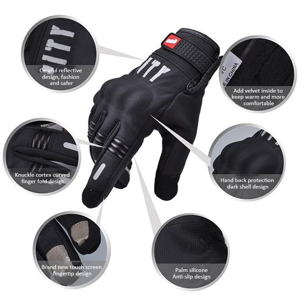 winter wind cold touch screen motorcycle gloves outdoor riding equip cycling motocross full finger bicycle hand cover, Black
winter wind cold touch screen motorcycle gloves outdoor riding equip cycling motocross full finger bicycle hand cover, Black
