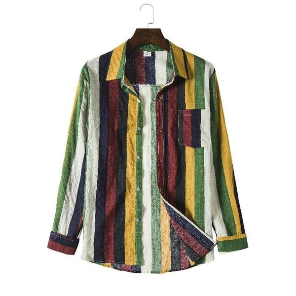men's casual shirts autumn contrast color striped cotton # linen men shirt vintage long sleeve plus size blouse, White;black
men's casual shirts autumn contrast color striped cotton # linen men shirt vintage long sleeve plus size blouse, White;black
