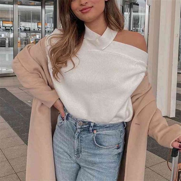 oversize women cross halter sweaters 2021 spring fashion ladies elegant knitted pullovers female knitwear soft girls chic, White;black
oversize women cross halter sweaters 2021 spring fashion ladies elegant knitted pullovers female knitwear soft girls chic, White;black