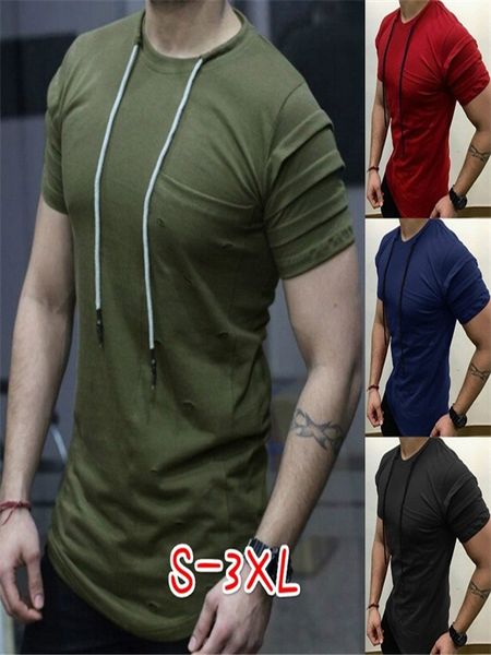 mens t shirts o-neck slim solid color pleated design 4 colors fashion homme men clothes hip hop t-shirt streetwear, White;black
mens t shirts o-neck slim solid color pleated design 4 colors fashion homme men clothes hip hop t-shirt streetwear, White;black