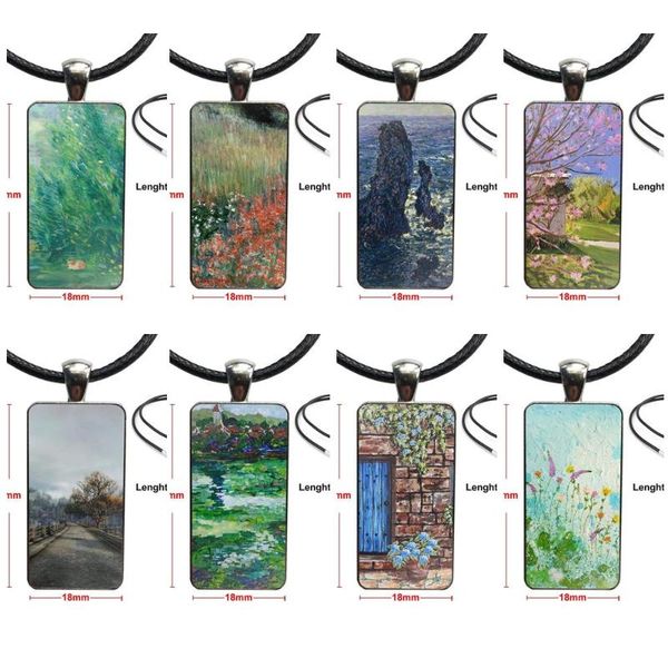 pendant necklaces necklace fashion long chain with rectangle jewelry for men women party gift oil painting claude monet design, Silver
pendant necklaces necklace fashion long chain with rectangle jewelry for men women party gift oil painting claude monet design, Silver