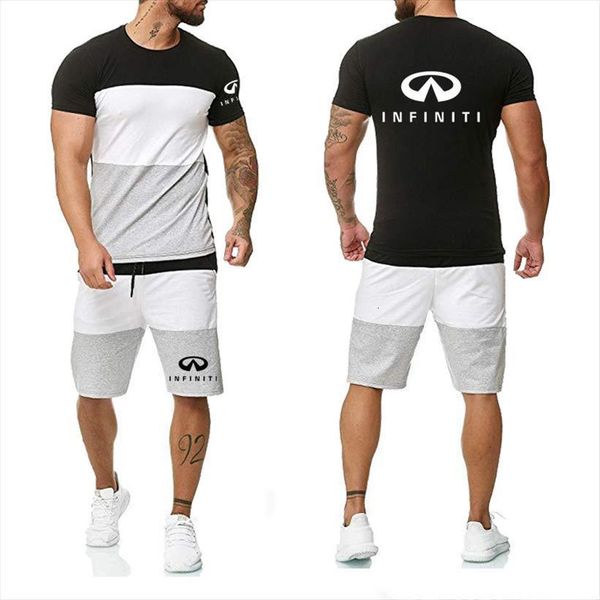 short sleeve infiniti car men tracksuit logo summer t shirt harajuku colorblock cotton pants suit 2pcs, Gray
short sleeve infiniti car men tracksuit logo summer t shirt harajuku colorblock cotton pants suit 2pcs, Gray