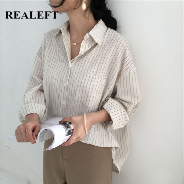 spring one pocket striped women's shirt female blouse long sleeve turn-down collar korean ol style women blouses 210428, White
spring one pocket striped women's shirt female blouse long sleeve turn-down collar korean ol style women blouses 210428, White