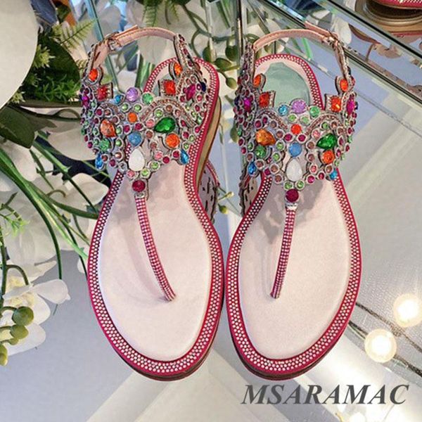 sandals fashion color crystal flip flop leather round toe flat shoes summer shiny ladies party, Black
sandals fashion color crystal flip flop leather round toe flat shoes summer shiny ladies party, Black