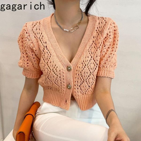 gagarich woman cardigan korean summer chic gentle style elegant v-neck hollow out single breast puff sleeves short knitting women's kni, White
gagarich woman cardigan korean summer chic gentle style elegant v-neck hollow out single breast puff sleeves short knitting women's kni, White