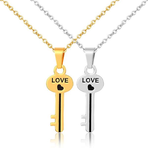 pendant necklaces fysara key clavicle stainless steel love necklace for women lover's valentine's day gift statement jewelry, Silver
pendant necklaces fysara key clavicle stainless steel love necklace for women lover's valentine's day gift statement jewelry, Silver