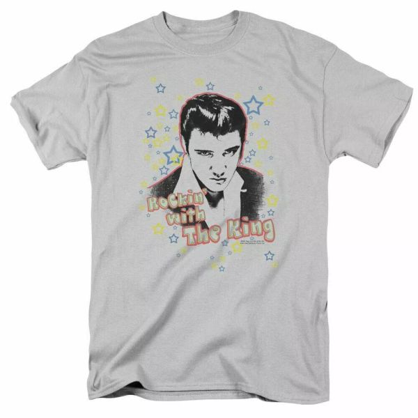 elvis presley rocking with the king t shirt mens licensed the king tee silver, White;black
elvis presley rocking with the king t shirt mens licensed the king tee silver, White;black