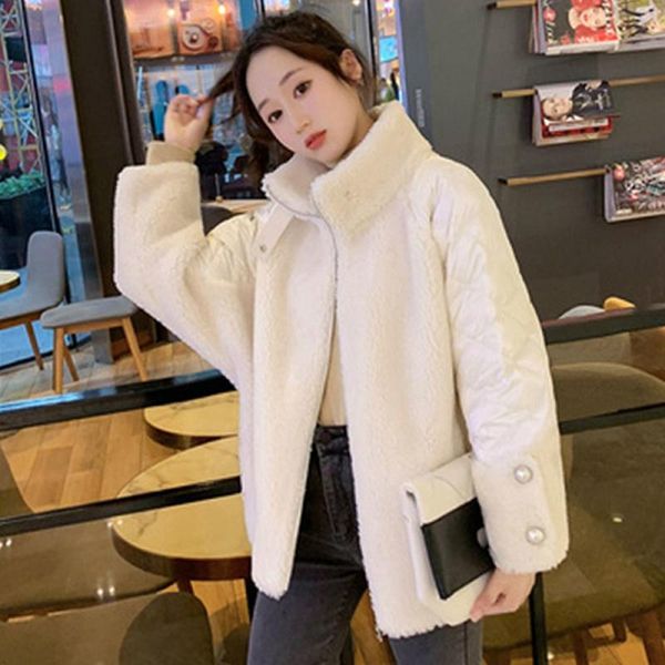 women's fur & faux hstar lambswool women coat down cotton woman winter outerwear clothes 2021 fashion spliced overcoat parka oversize, Black
women's fur & faux hstar lambswool women coat down cotton woman winter outerwear clothes 2021 fashion spliced overcoat parka oversize, Black