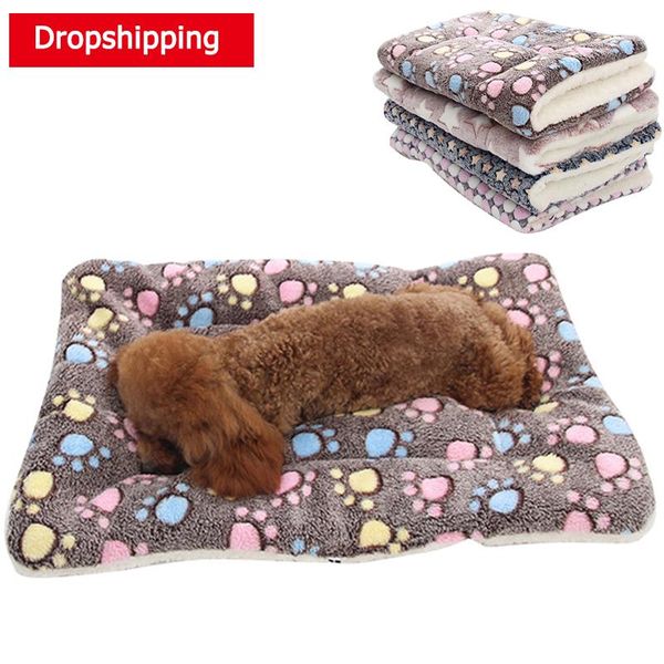kennels & pens pet blankets, dog beds, cat mats, soft coral fleece, thick winter beds for small and medium cats dogs, supplies