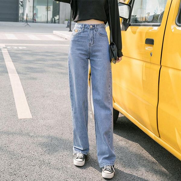 women jeans pants 2021 pantaloni larghi donna high waist korean broek dames loose jean mujer straight wide leg women's, Blue
women jeans pants 2021 pantaloni larghi donna high waist korean broek dames loose jean mujer straight wide leg women's, Blue