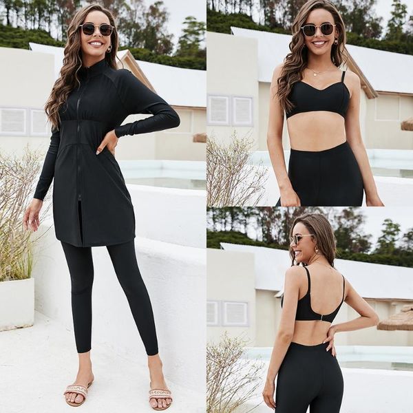 swim wear women muslim swimwear swimsuit modest three-piece set moslem muslem maillot de bain plus size full black
swim wear women muslim swimwear swimsuit modest three-piece set moslem muslem maillot de bain plus size full black