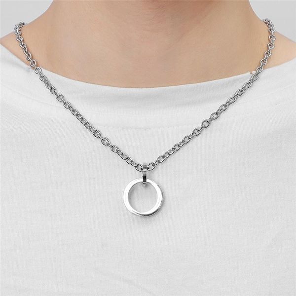 hip trendy necklace round ring circle pendant chain friendship party gift women men stainless steel necklaces chokers, Golden;silver
hip trendy necklace round ring circle pendant chain friendship party gift women men stainless steel necklaces chokers, Golden;silver