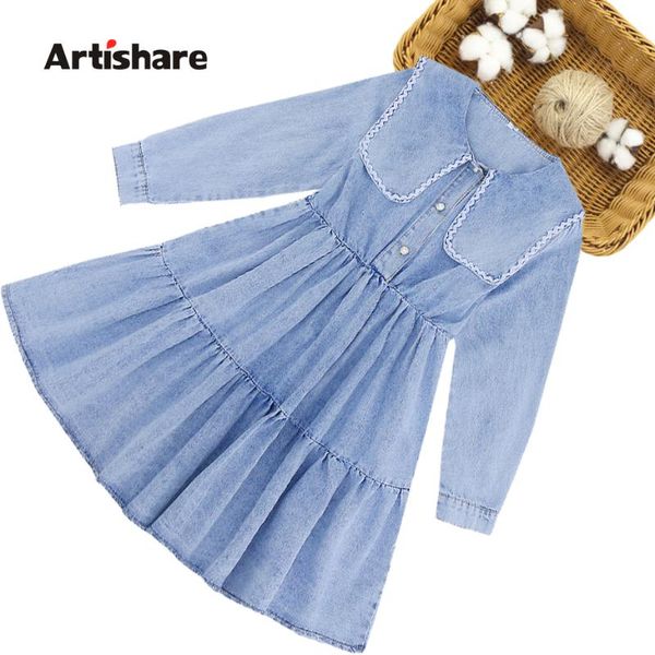 kids denim dresses for girls solid color dress casual style children party spring autumn costume girl's, Red;yellow
kids denim dresses for girls solid color dress casual style children party spring autumn costume girl's, Red;yellow