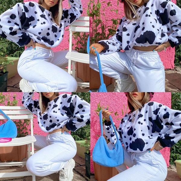 women long sleeve o-neck sweatshirt harajuku cow print elastic waist crop m5te women's hoodies & sweatshirts, Black
women long sleeve o-neck sweatshirt harajuku cow print elastic waist crop m5te women's hoodies & sweatshirts, Black
