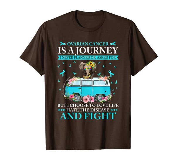 ovarian cancer is a journey i never planned gift t-shirt, White;black 
ovarian cancer is a journey i never planned gift t-shirt, White;black