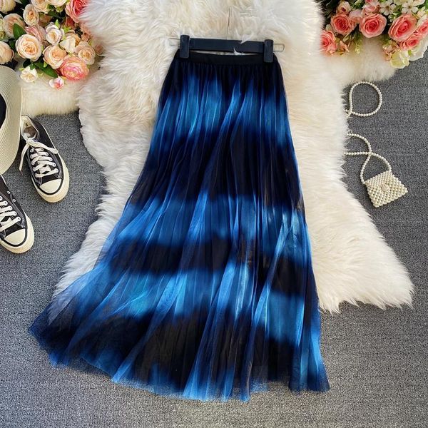 skirts 2021 women mesh tulle elastic waist gradient stripes print long maxi female a-line pleated saisa femme, Black
skirts 2021 women mesh tulle elastic waist gradient stripes print long maxi female a-line pleated saisa femme, Black