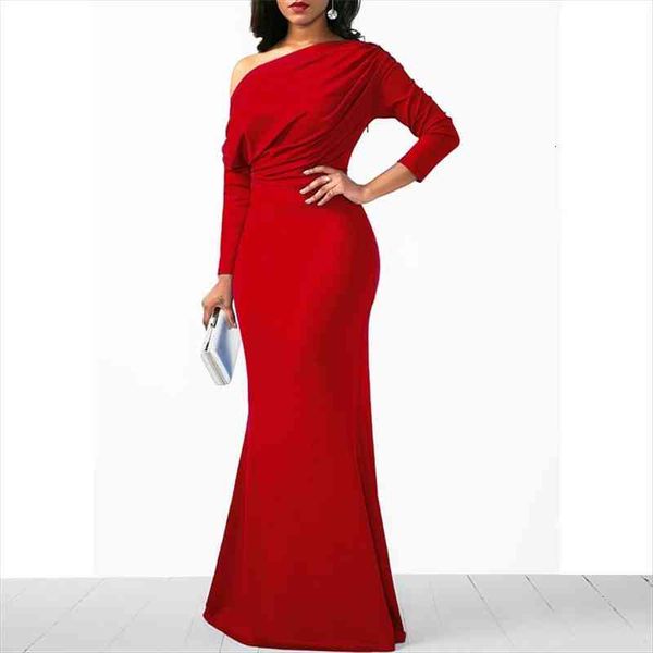 blue womens maxi dress long sleeve one-shoulder pullover party dress folds backless bodycon vestidos de fiesta, Black;gray
blue womens maxi dress long sleeve one-shoulder pullover party dress folds backless bodycon vestidos de fiesta, Black;gray