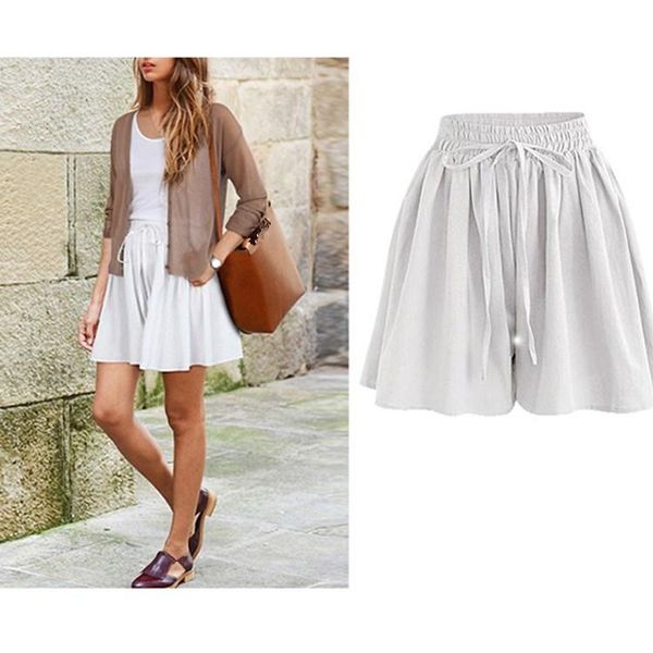 women's shorts summer women high waist loose chiffon casual plus size slacks large skirt, White;black
women's shorts summer women high waist loose chiffon casual plus size slacks large skirt, White;black