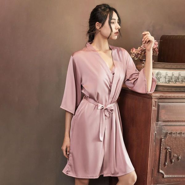 women's sleepwear pajamas set robe home clothes suit nightgown bathrobe underwear ladies mini sling dress nightdress, Black;red
women's sleepwear pajamas set robe home clothes suit nightgown bathrobe underwear ladies mini sling dress nightdress, Black;red
