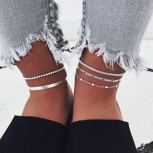 anklets 5 pcs/ set multi-layer snake chain anklet for women 2021 vintage simple gold color bohemian leg ankle bracelet, Red;blue
anklets 5 pcs/ set multi-layer snake chain anklet for women 2021 vintage simple gold color bohemian leg ankle bracelet, Red;blue