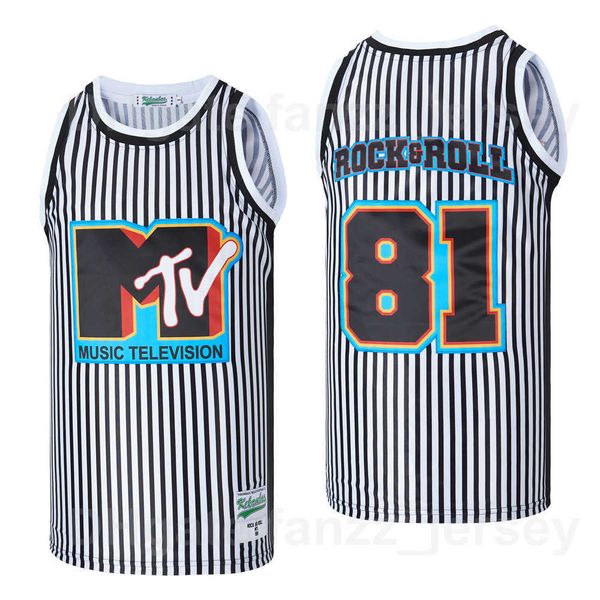 movie basketball music television mtv 81 rock & roll jersey men hip hop black white pinstripe team color hiphop breathable high school for s
movie basketball music television mtv 81 rock & roll jersey men hip hop black white pinstripe team color hiphop breathable high school for s