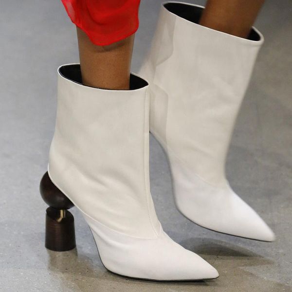 boots abnormal cylinder ball assembed heels patched toe ankle female slip on geometric wood heel catwalk bottines shoes, Black
boots abnormal cylinder ball assembed heels patched toe ankle female slip on geometric wood heel catwalk bottines shoes, Black