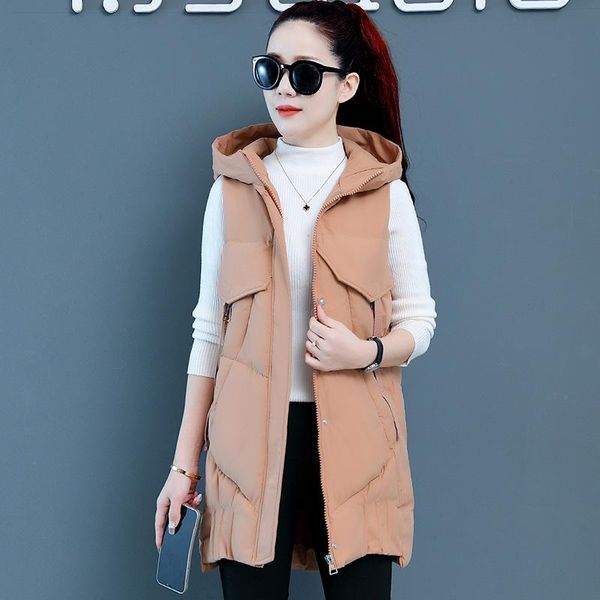 women's vests lingwave autumn winter hooded down cotton vest 2021 mid-length korean fashion loose warm waistcoat jacket women, Black;white
women's vests lingwave autumn winter hooded down cotton vest 2021 mid-length korean fashion loose warm waistcoat jacket women, Black;white
