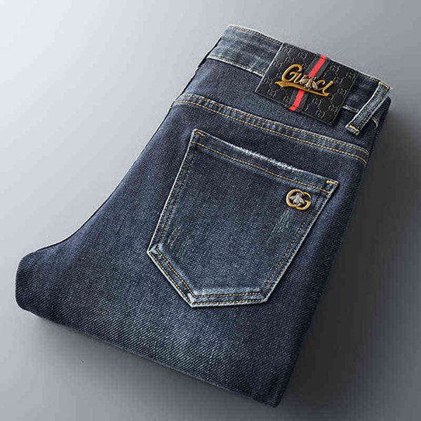 high-end double fashion g brand jeans men's autumn and winter slim fit small foot trend leisure goods, Blue
high-end double fashion g brand jeans men's autumn and winter slim fit small foot trend leisure goods, Blue