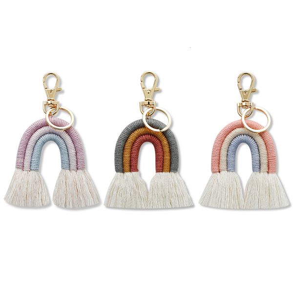 cartoon keychain 2021 new weaving rainbow keychains for women boho handmade key holder keyring macrame bag charm car hanging jewelry gifts, Silver
cartoon keychain 2021 new weaving rainbow keychains for women boho handmade key holder keyring macrame bag charm car hanging jewelry gifts, Silver