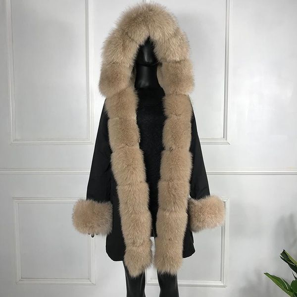 women's fur & faux womens winter jacket coat parkas female plus-size outerwear real collar lined thick overcoat fashion casual, Black
women's fur & faux womens winter jacket coat parkas female plus-size outerwear real collar lined thick overcoat fashion casual, Black