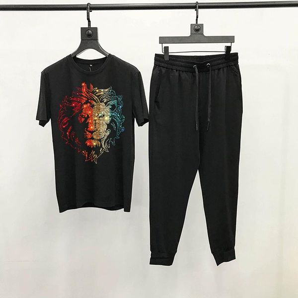 men's tracksuits harajuku o-neck luxury lion short-sleeved spring summer t-shirt sets casual track suit brand diamond, Gray
men's tracksuits harajuku o-neck luxury lion short-sleeved spring summer t-shirt sets casual track suit brand diamond, Gray