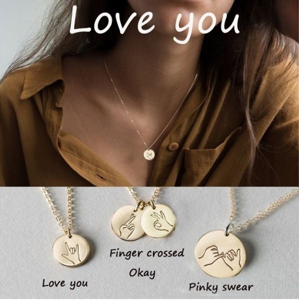necklace ok gesture women's clavicle chain fashion gold pendant necklace, Silver
necklace ok gesture women's clavicle chain fashion gold pendant necklace, Silver