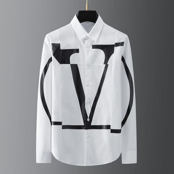 business shirt deluxe and chao brand misplaced letter press printing men's long sleeve leisure grade, White;black
business shirt deluxe and chao brand misplaced letter press printing men's long sleeve leisure grade, White;black
