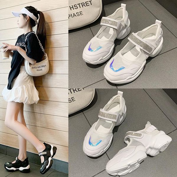 sandals summer 2021 sports daddy women korean version fashion water drill magic sticker casual flats sneakers, Black
sandals summer 2021 sports daddy women korean version fashion water drill magic sticker casual flats sneakers, Black