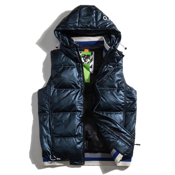 2021 fashion designer winter casual luxury vest men's women's sleeveless bright leather jacket cotton-padded down, Black;white
2021 fashion designer winter casual luxury vest men's women's sleeveless bright leather jacket cotton-padded down, Black;white