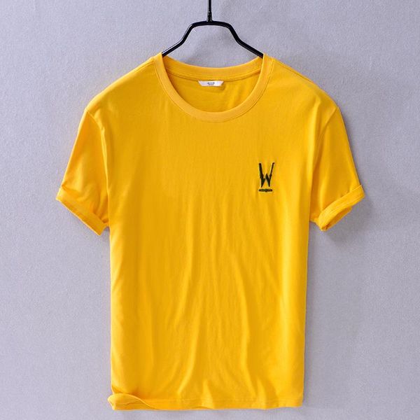 men's t-shirts embroidery summer t shirt men casual lemon yellow t-shirt mens fashion solid o-neck tshirt for breathable camisa chemise, White;black
men's t-shirts embroidery summer t shirt men casual lemon yellow t-shirt mens fashion solid o-neck tshirt for breathable camisa chemise, White;black