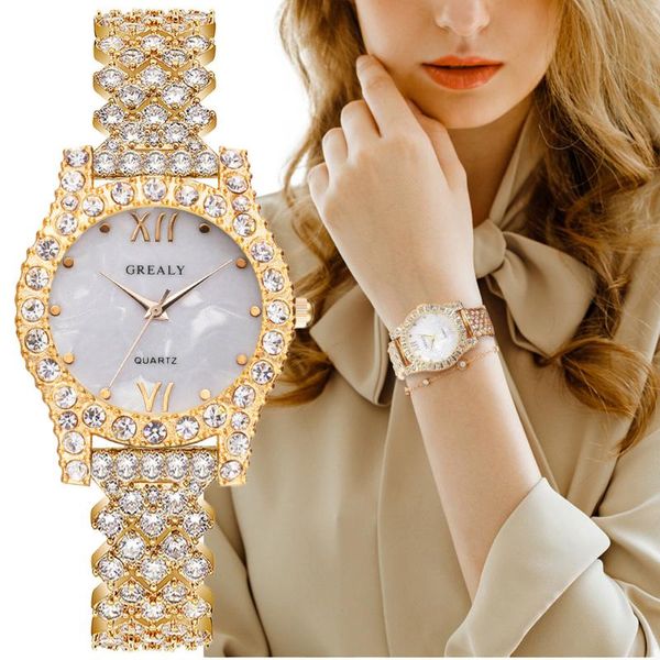 wristwatches luxury gold watches women fashion 2021glitter diamond ladies quartz elegant design female watch marble clock, Slivery;brown
wristwatches luxury gold watches women fashion 2021glitter diamond ladies quartz elegant design female watch marble clock, Slivery;brown