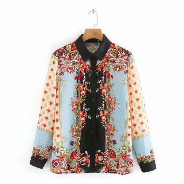 spring summer european printing lovely pattern zaraing women blouse shirt sheining vadiming female dfp8632 women's blouses & shirts, White
spring summer european printing lovely pattern zaraing women blouse shirt sheining vadiming female dfp8632 women's blouses & shirts, White