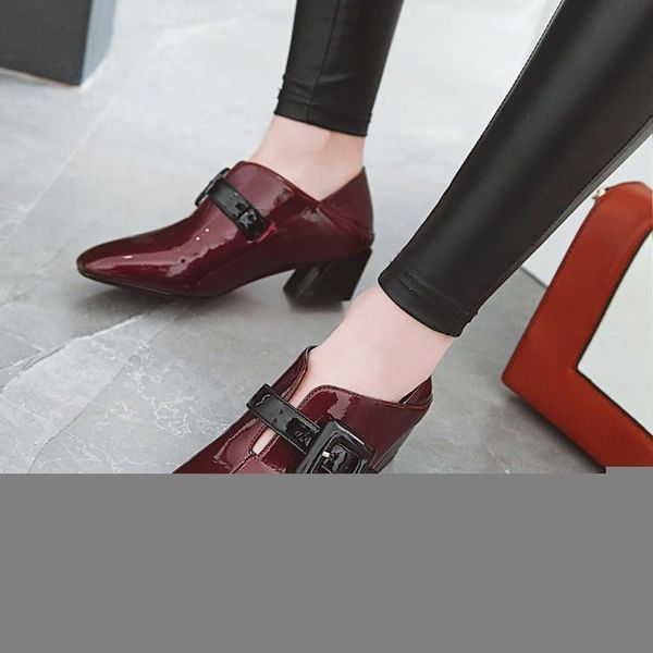 chunky block med heel shoes women retro punk patent leather buckle comfortable casual pumps female 2021 dress, Black
chunky block med heel shoes women retro punk patent leather buckle comfortable casual pumps female 2021 dress, Black
